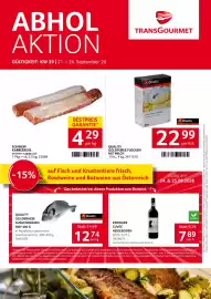 Transgourmet Flugblatt woche 39 Seite 1: Keringer Cuvee Heideboden €7,89, Schwein Karreerose €4,29