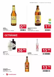 Transgourmet Flugblatt woche 39 Seite 24: Hendrick's Gin €26,99, Hirter Privatpils €0,99