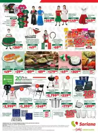 Folleto Soriana Híper semana 37 Página 8: Disfraz faldas o disfraz blusas €149,00, Silla plástica apilable €219,00