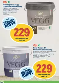 Coop Byggmix kundeavis Side 2: Infra Signatur vegg 05/matt interiørmaling €229,00