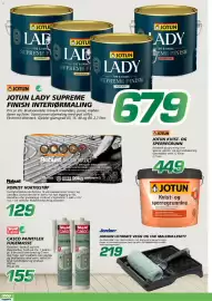 Coop Byggmix kundeavis Side 4: Jotun kvist- og sperregrunn €449,00, Jotun lady supreme finish interiørmaling €679,00