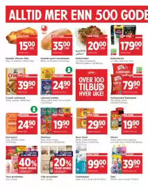 Meny kundeavis Side 6: Oliven €19,90, Toalettpapir €99,00