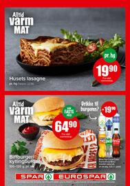 Spar kundeavis Side 16: Husets lasagne €19,90, Biffburger/kyllingburger €64,90