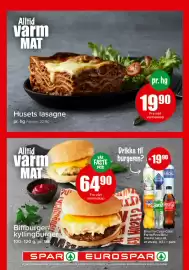 Spar kundeavis Side 16: Husets lasagne €19,90, Biffburger/kyllingburger €64,90