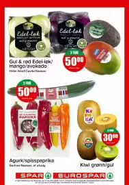 Spar kundeavis Side 2: Kiwi grønn/gul €30,00, Agurk/spisspaprika €50,00