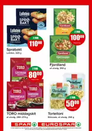 Spar kundeavis Side 4: Fjordland €100,00, Sprøbakt €110,00