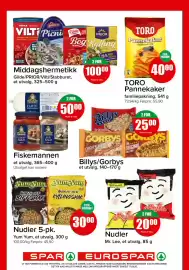 Spar kundeavis Side 5: TORO Pannekaker €40,00, Middagshermetikk €100,00