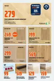 Obs Bygg kundeavis Side 3: PERGO GULVLIST TIL LAMINATGULV €129,00, NORDLYS BY PERGO 1-STAV LAMINATGULV €199,00