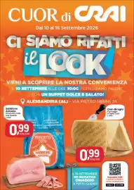 Volantino Crai settimana 37 Pagina 1: Prosciutto Cotto Sabbiione Antonio €0,99, Gran Biraghi Formaggio A Pasta Dura €0,99