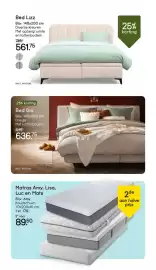 Leen Bakker folder Pagina 13: Bed Lizz €561,75, Matras Amy, Lisa, Luc en Mats €89,50