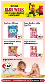 Kruidvat folder week 38 Pagina 11: Bayer Charlene Little Love Pop €11,99, Bayer Piccolina Newborn Babypop €12,99