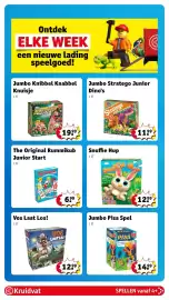 Kruidvat folder week 38 Pagina 38: Jumbo Knibbel Knabbel Knuisje €19,99, Jumbo Stratego Junior Dino's €11,99
