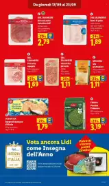 Volantino Lidl settimana 38 Pagina 15: Dal Salumiere Ventricina piccante €1,11, Milbona Mix grattugiato €1,11