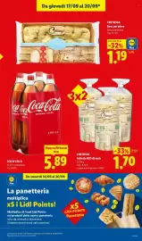 Volantino Lidl settimana 38 Pagina 3: Certossa Base per pinsa €1,19, Coca Cola €5,89