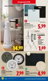 Volantino Lidl settimana 38 Pagina 30: LIVARNO Orologio radiocontrollato per bagno €7,99