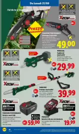 Volantino Lidl settimana 38 Pagina 38: PARKSIDE Tagliarami ricaricabile €29,99, Parkside Performance €49,00