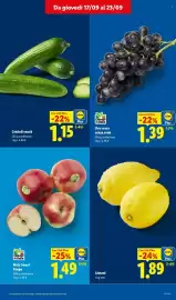 Volantino Lidl settimana 38 Pagina 5: Cetrioli snack €1,15, Uva Scura senza semi €1,39