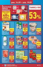 ALDI gazetka tydzień 38 Strona 12: Rio Mare Pasta tuńczykowa €9,99, BIO Makaron mini €6,99