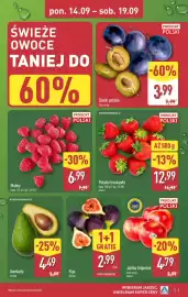 ALDI gazetka tydzień 38 Strona 3: Śliwki polskie €3,99, Figa €2,99