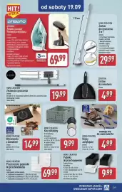 ALDI gazetka tydzień 38 Strona 47: HOME CREATION Kosz składany €9,99, HOME CREATION Wycieraczka z nadrukiem €14,99