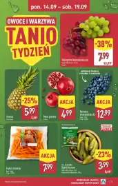 ALDI gazetka tydzień 38 Strona 5: All Seasons Ogórki kiszone €3,99, Winogrona bezpestkowe mix €7,99