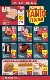 ALDI gazetka tydzień 38 Strona 6: Łuków Wołowina do szarpania wolno gotowana €5,99, Karkówka wieprzowa €11,99