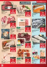 Kaufland leták týden 38 Strana 13: Pražma královská €28,90, Purland krůtí mělněné maso masný polotovar €79,90