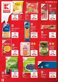 Kaufland leták týden 38 Strana 19: K-Classic tavený plátkový sýr €24,90, K-Classic kyselé okurky €29,90