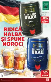 Catalog Kaufland săptămâna 38 Pagină 14: Stephansbräu Pils €42,99, Stephansbräu Bere albă €54,99