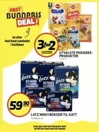 Bunnpris kundeavis uke 38 Side 23: UTVALGTE PEDIGREE-PRODUKTER, LATZ MENYBOKSER TIL KATT €59,90