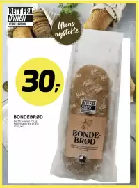 Bunnpris kundeavis uke 38 Side 9: BONDEBRØD €30,00