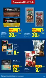 Lidl tilbudsavis uge 38 Side 12: SnackDay High Protein wraps €12,00, Sondey High Protein linsekiks €8,00