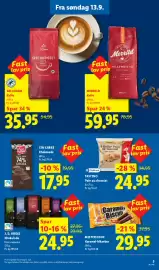 Lidl tilbudsavis uge 38 Side 4: MISTER CHOC Karamel-kiksebar €29,95, TASTINO Pain au chocolat (6 x 75 g) €24,95