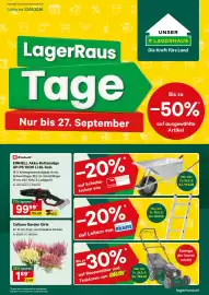 Lagerhaus Flugblatt Seite 1: Einhell Akku-Kettensäge GP-PS 18/20 Li BL-Solo €99,99