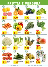 Volantino DPiù Pagina 2: Cicoria a mazzi €2,00, Zucchine scure €1,49