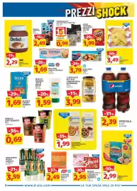 Volantino DPiù Pagina 6: De Cecco formati assortiti €1,69, Triangolini di Ceci Lime e Pepe Rosa €0,99