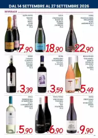 Volantino Zona Pagina 21: Champagne blanc de blancs Pierre Courtois €18,90, Vino rosso toscana I.G.T. BST Folonari €6,90