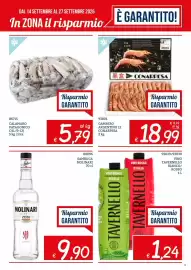 Volantino Zona Pagina 3: Vino Tavernello €1,24, Sambuca Molinari extra €9,90