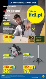 Lidl gazetka tydzień 39 Strona 29: Akumulatorowa wiertarkowkrętarka Parkside Performance €149,00