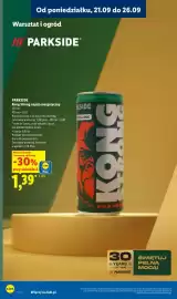 Lidl gazetka tydzień 39 Strona 30: Napój energetyczny Kong Strong Parkside €1,39