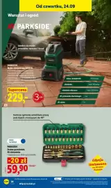 Lidl gazetka tydzień 39 Strona 36: Zestaw grzechotek 46 elementów Parkside €59,90, Myjka ciśnieniowa Parkside €229,00