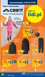 Lidl gazetka tydzień 39 Strona 8: Kurtka softshell dziecięca Crivit €39,99, Kurtka przeciwdeszczowa męska Crivit €69,99