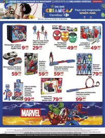 Folheto Carrefour Página 12: Miniquebra-cabeça de madeira Spider-Man €9,99, Boneco Marvel Olympus Sortido €79,99