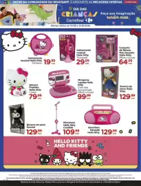 Folheto Carrefour Página 17: Boneca de panokuromi €129,99, Minigame laptop hello kitty €99,99