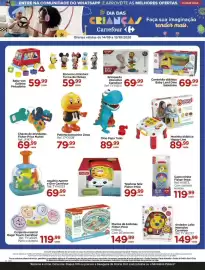 Folheto Carrefour Página 22: Caminhão didático Baby Land Dino Sabidinho €69,99, Andador leão interativo €149,99