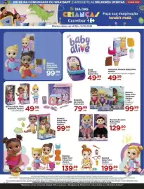 Folheto Carrefour Página 4: Acessório Boneca Baby Alive Hasbro €49,99, Boneca Baby Alive Bailarina Hasbro Loira/Morena €49,99
