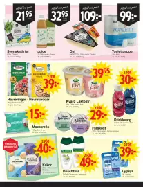 Matöppet reklamblad vecka 38 Sida 2: Fixa toalettpapper €99,00, Palmolive duschtvål €49,00
