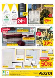 Rusta reklamblad vecka 38 Sida 16: Dove duschgel och duschkräm €24,90, Ultra Power Batteri €39,90
