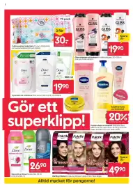 Rusta reklamblad vecka 38 Sida 2: Baby NoFo tvättservetter €30,00, Schwarzkopf Gliss hair repair €19,90