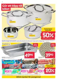 Rusta reklamblad vecka 38 Sida 8: Ugnsform i rostfritt stål €49,90, Grytunderlägg €39,90